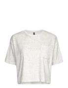 Top Ss Cotton Velours Tops T-shirts & Tops Short-sleeved Grey Hunkemöl...