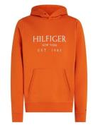 Big Hilfiger Hoody Tops Sweat-shirts & Hoodies Hoodies Orange Tommy Hi...