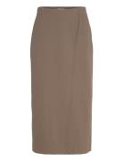 Slbea Skirt Polvipituinen Hame Brown Soaked In Luxury