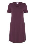 Nightdress Short Sleeve Yöpaita Purple Damella Of Sweden