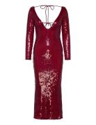 Verona Sequin Maxi Dress Maksimekko Juhlamekko Red Bardot