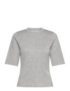 Cocentiw Melange Tshirt Tops T-shirts & Tops Short-sleeved Grey InWear