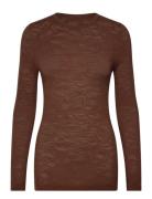 Rodebjer Henna Tops T-shirts & Tops Long-sleeved Brown RODEBJER