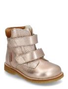 Boots - Flat - With Velcro Talvikengät Tarroilla Gold ANGULUS