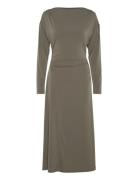 Samira Jersey Dress Polvipituinen Mekko Khaki Green French Connection