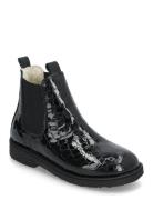 Booties - Flat - With Elastic Bootsit Nauhalliset Saapikkaat Black ANG...