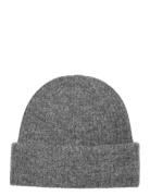 Slfmaline Lano Knit Beanie Noos Accessories Headwear Beanies Grey Sele...