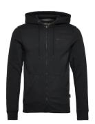 Bhdownton Zipthrough Tops Sweat-shirts & Hoodies Hoodies Black Blend