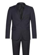 Classic Structure Stretch Suit Puku Navy Lindbergh