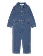 Denim Shirt Jumpsuit Jumpsuit Haalari Blue Mango