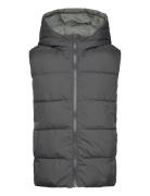 Quilted Gilet With Hood Toppaliivi Grey Mango