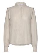 Srindia Shirt Tops Shirts Long-sleeved Cream Soft Rebels