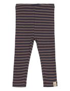 Legging Modal Striped Bottoms Leggings Brown Petit Piao