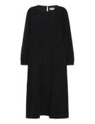 Lucasll Midi Dress Ls Polvipituinen Mekko Black Lollys Laundry