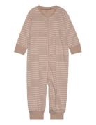 Pyjamas Striped Pyjama Sie Jumpsuit Haalari Beige Lindex