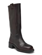 Sajan Leather Boots Korkeavartiset Saapikkaat Brown ALOHAS