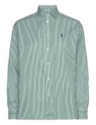 120/2 Yd Ctn Pw-Lsl-Bls Tops Shirts Long-sleeved Green Polo Ralph Laur...