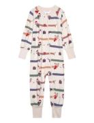 Bamboo Two Way Zip Pyjamas Santa Dogs 65 86/92 Pyjama Sie Jumpsuit Haa...