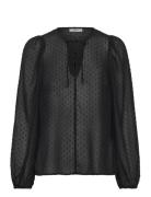 Mibiiw Blouse Tops Blouses Long-sleeved Black InWear