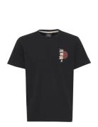 Tee Tops T-shirts Short-sleeved Black Blend