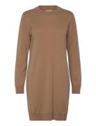 Superfine Lambswool Dress Lyhyt Mekko Brown GANT