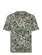 Big All Over Print T-Shirt Tops T-shirts Short-sleeved Green Scotch & ...