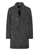 Dc Wool Herringb Coat Villakangastakki Pitkä Takki Grey Tommy Hilfiger