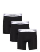 Boxer Brief Long 3Pk Bokserit Black Calvin Klein