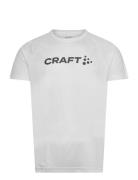 Core Essence Logo Tee M Sport T-shirts Short-sleeved White Craft