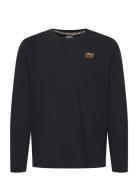 Tee Tops T-shirts Long-sleeved Black Blend