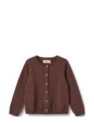 Knit Cardigan Maia Tops Knitwear Cardigans Burgundy Wheat