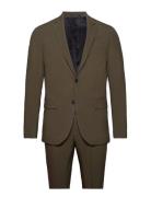 Plain Mens Suit - Normal Length Puku Green Lindbergh