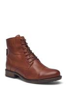 Biadanelle Leather Derby Boot Shoes Boots Ankle Boots Ankle Boots Flat...