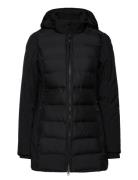 Woman Parka Light Hybrid Softshell Topattu Pitkä Takki Black CMP