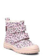 Boots - Flat - With Velcro Talvikengät Tarroilla Pink ANGULUS