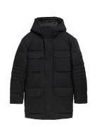 Hybrid Down Parka Parka Takki Black Tom Tailor