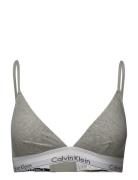 Unlined Triangle Lingerie Bras & Tops Soft Bras Bralette Grey Calvin K...