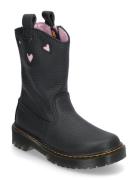 Bex Heart P-O Boot Junior Bootsit Nauhalliset Saapikkaat Black Dr. Mar...