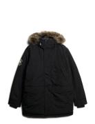 Everest Faux Fur Parka Jacket Parka Takki Black Superdry