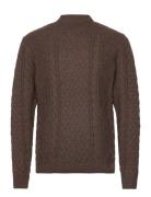 Morgan Wool Knit Tops Knitwear Round Necks Brown Clean Cut Copenhagen