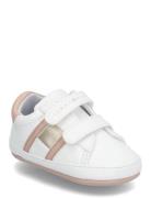 Flag Low Cut Velcro Sneaker White/Pink Matalavartiset Sneakerit Tennar...