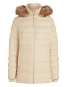 Tyra Down Jacket With Fur Vuorillinen Takki Topattu Takki Cream Tommy ...