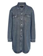 Nmalva L/S Denim Dress Az351Mb Fwd Noos Polvipituinen Mekko Blue NOISY...