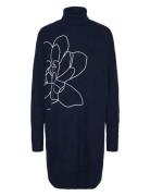 Yasjuva Roll Neck Knit Dress S. Polvipituinen Mekko Navy YAS