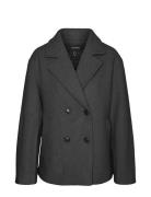 Vmelitebella Jacket Boo Vuorillinen Takki Topattu Takki Grey Vero Moda