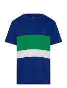 Striped Cotton Jersey Tee Tops T-shirts Short-sleeved Blue Ralph Laure...