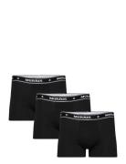 Morris Boxer Brief 3-Pack Black Bokserit Black Morris