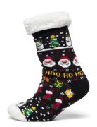 The Happy Cozy Sock Lingerie Socks Regular Socks Black Christmas Sweat...