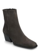 Isabell Suede Shoes Boots Ankle Boots Ankle Boots With Heel Brown Pave...