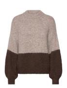 Patrisia New Block Knit Tops Knitwear Jumpers Beige A-View